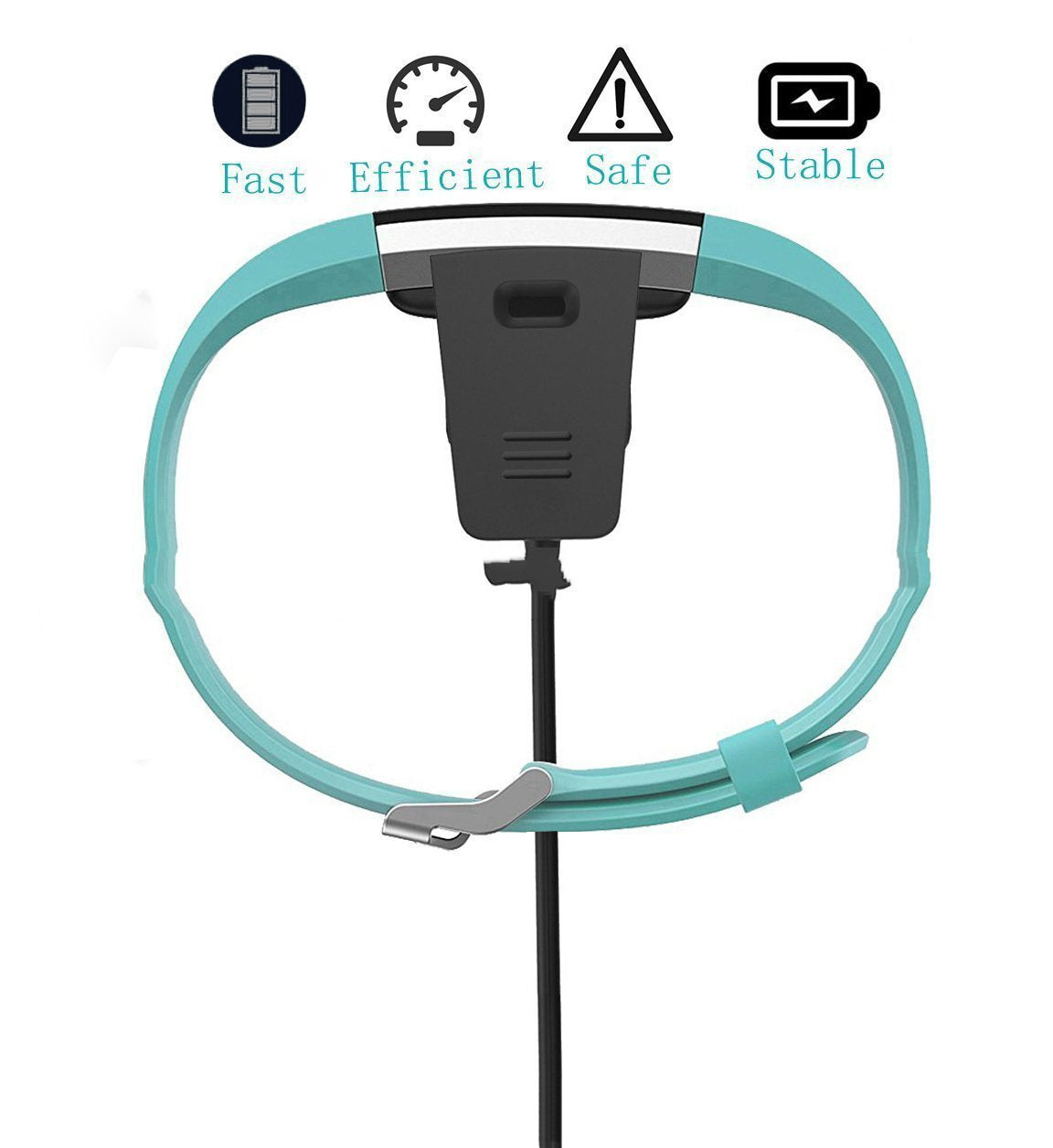 JMT-525706 Charging Cable Compatible with Fitbit Charge 2 - Smart Wristband Cable with Chip Protection