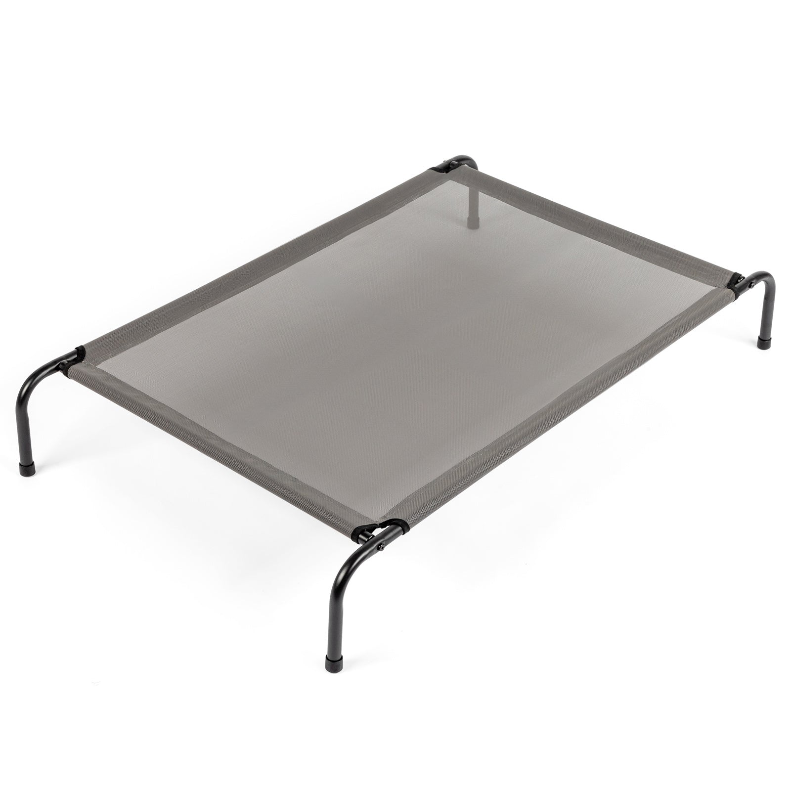 JMT-525834 Elevated Dog Bed with Durable Textilene Mesh, Powder-Coated Steel Frame, 50" x 31" x 8", Gray