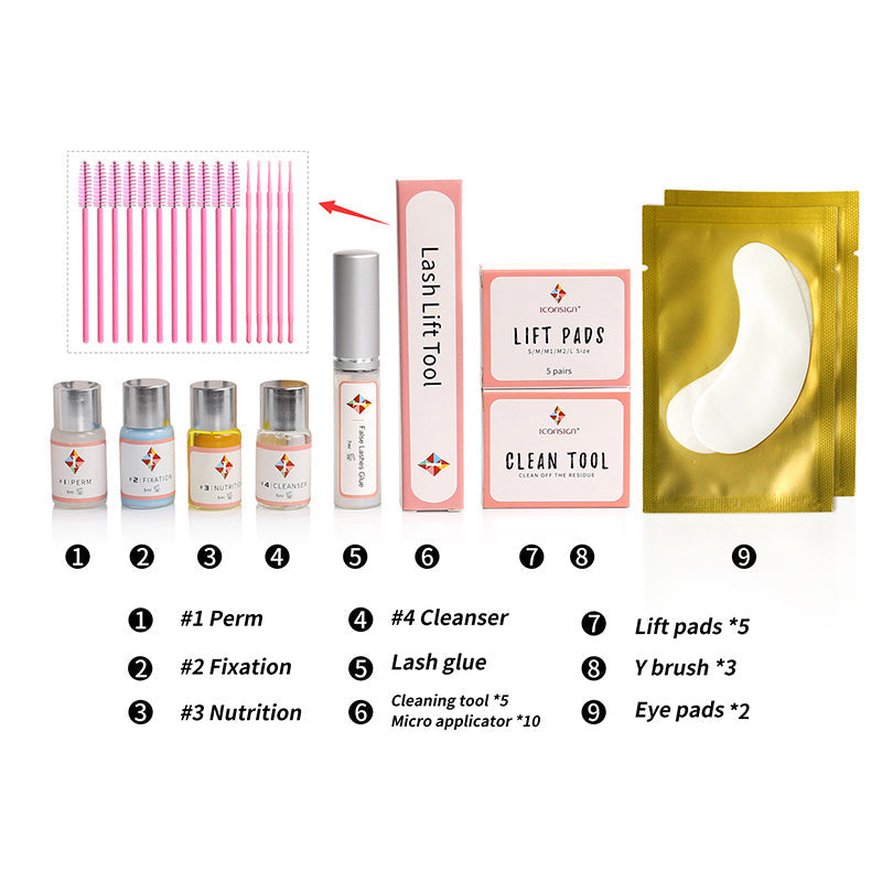 JMT-525962 Simple Hot Curling Eyelash Extension Set - Independent Box, White