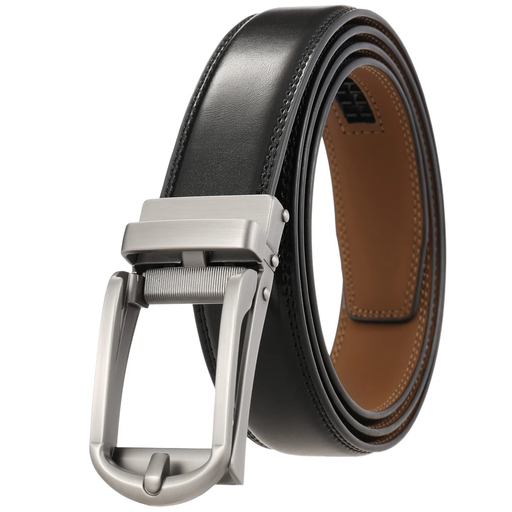 JMT-526282 Men's Leather Belt, Model LY33-23430-1, Durable and Stylish Design