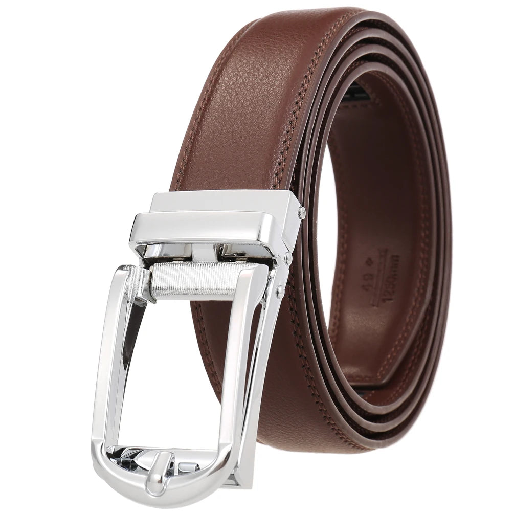 JMT-526282 Men's Leather Belt, Model LY33-23430-1, Durable and Stylish Design
