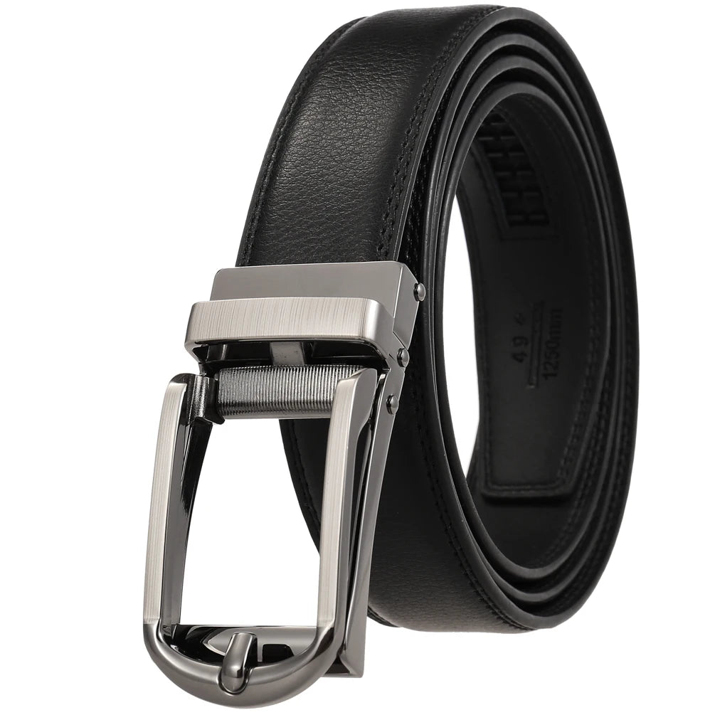 JMT-526282 Men's Leather Belt, Model LY33-23430-1, Durable and Stylish Design