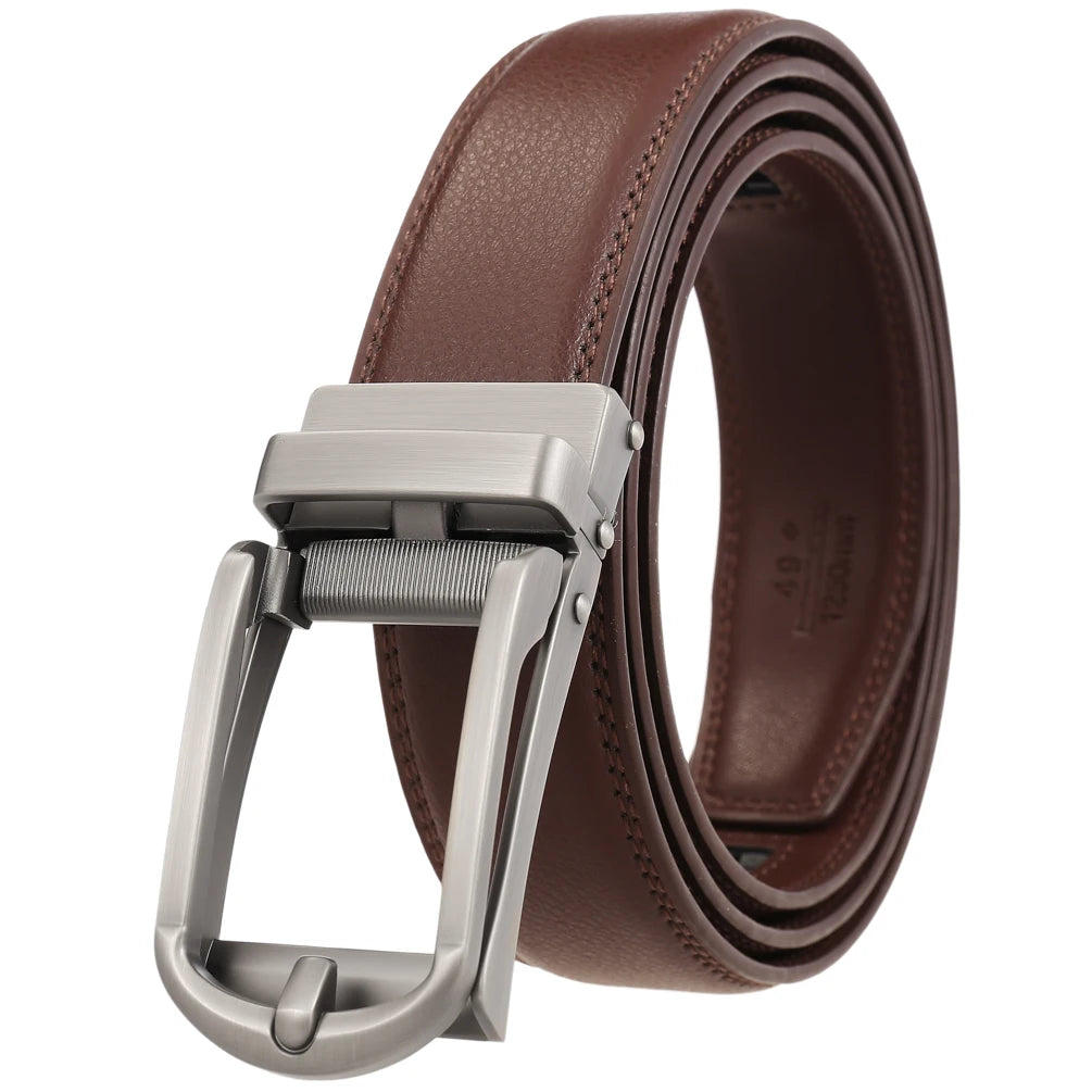 JMT-526282 Men's Leather Belt, Model LY33-23430-1, Durable and Stylish Design