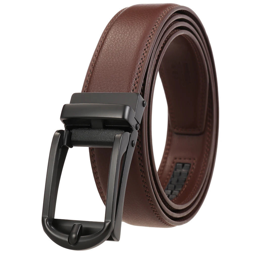 JMT-526282 Men's Leather Belt, Model LY33-23430-1, Durable and Stylish Design