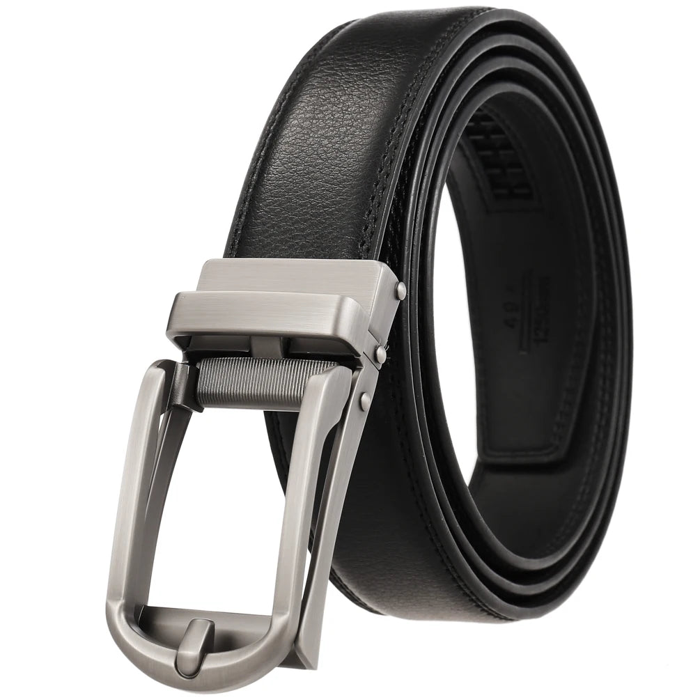 JMT-526282 Men's Leather Belt, Model LY33-23430-1, Durable and Stylish Design