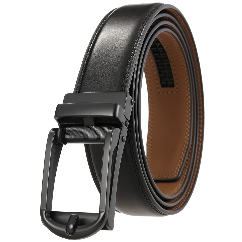 JMT-526282 Men's Leather Belt, Model LY33-23430-1, Durable and Stylish Design