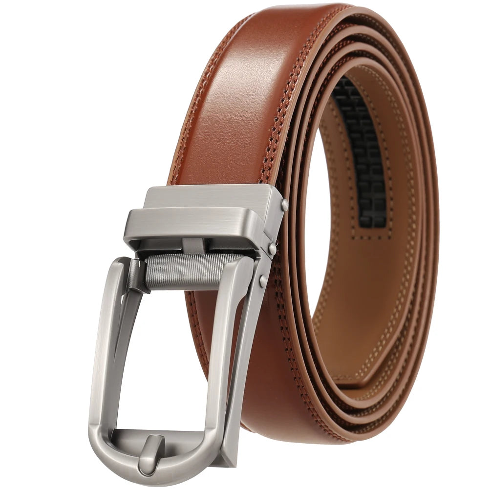 JMT-526282 Men's Leather Belt, Model LY33-23430-1, Durable and Stylish Design