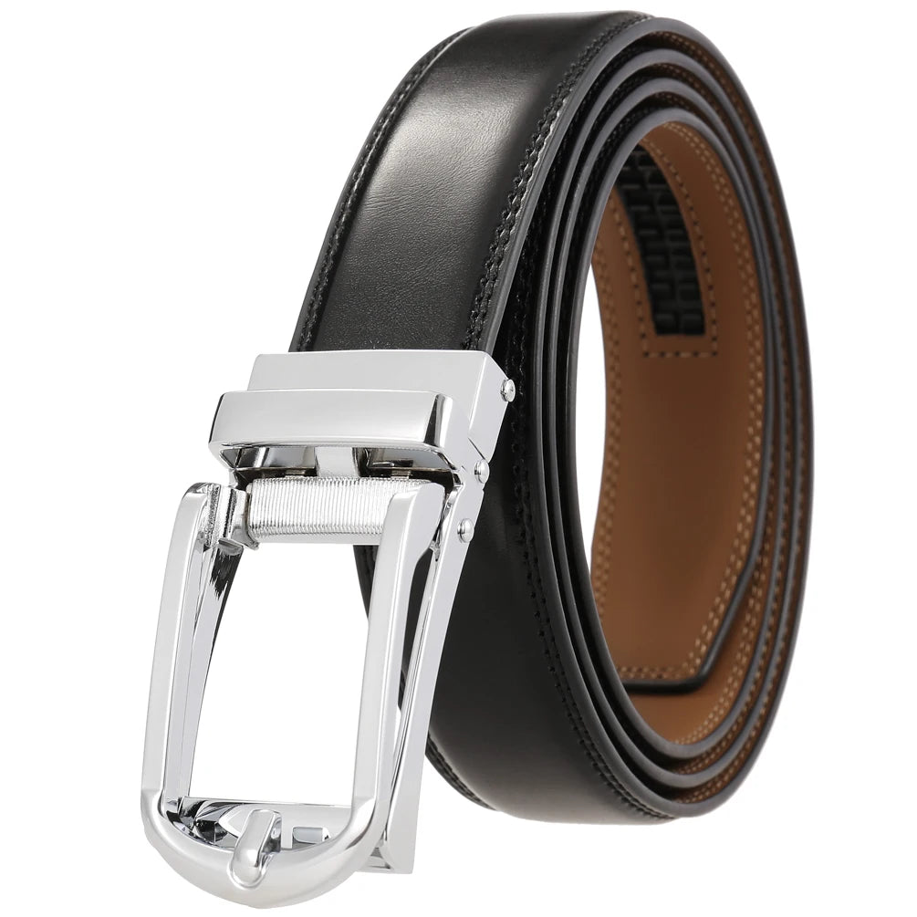 JMT-526282 Men's Leather Belt, Model LY33-23430-1, Durable and Stylish Design