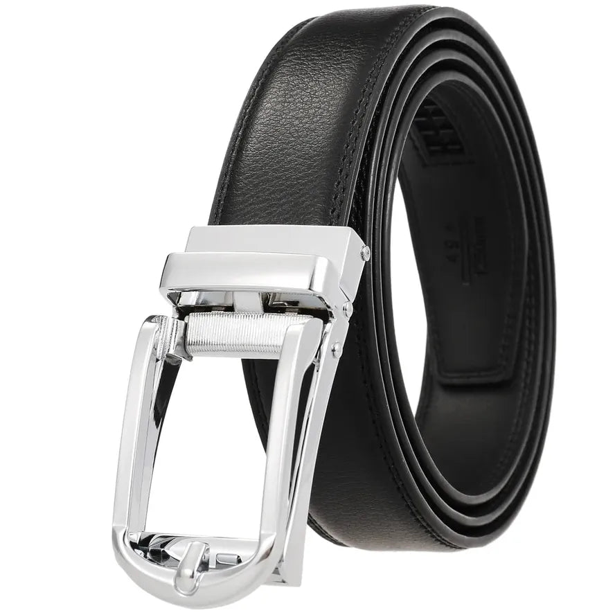 JMT-526282 Men's Leather Belt, Model LY33-23430-1, Durable and Stylish Design