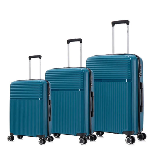JMT-526410 Durable Outdoor Activity Luggage Set with Mute Wheels and Iron Trolley - 3 Pieces