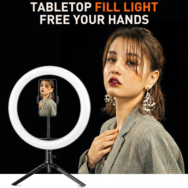 JMT-526538 10 Inch Metal Desktop Bracket Fill Light with Remote Control - 3 Light Modes & 10 Brightness Levels