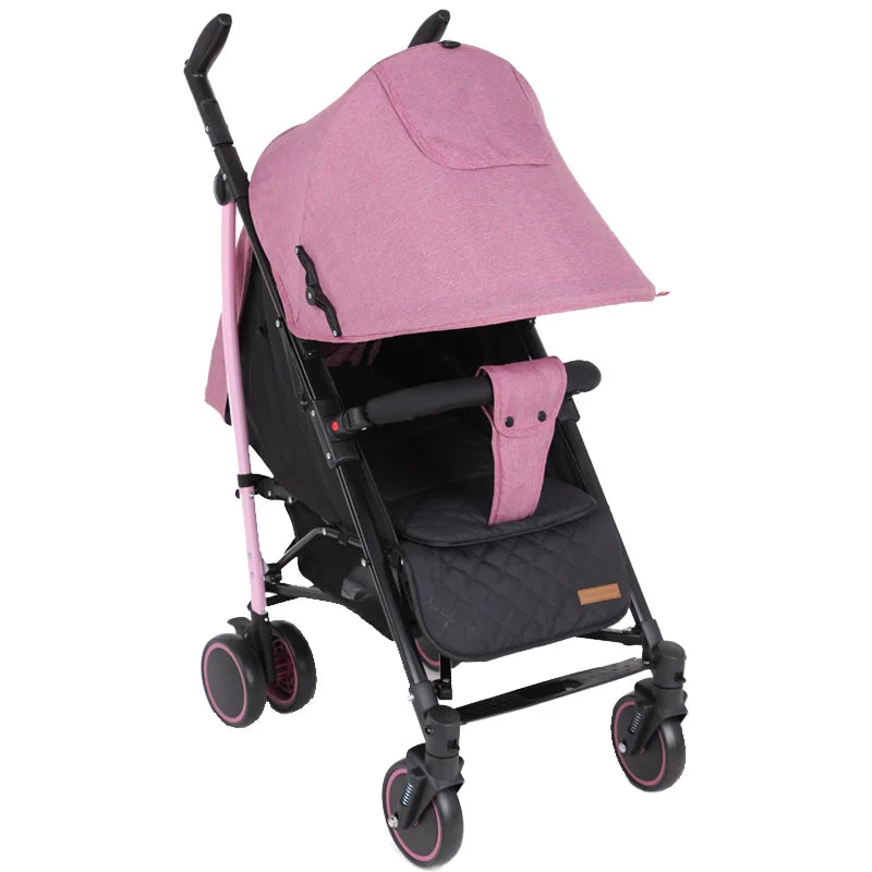 JMT-526538 Foldable 2-in-1 Portable Linen Baby Pram and Stroller for Travel