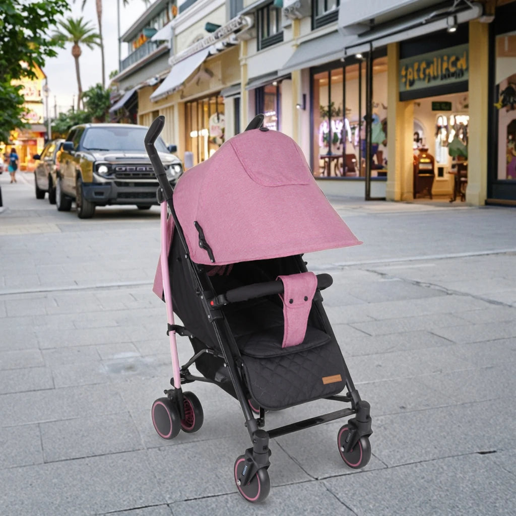 JMT-526538 Foldable 2-in-1 Portable Linen Baby Pram and Stroller for Travel