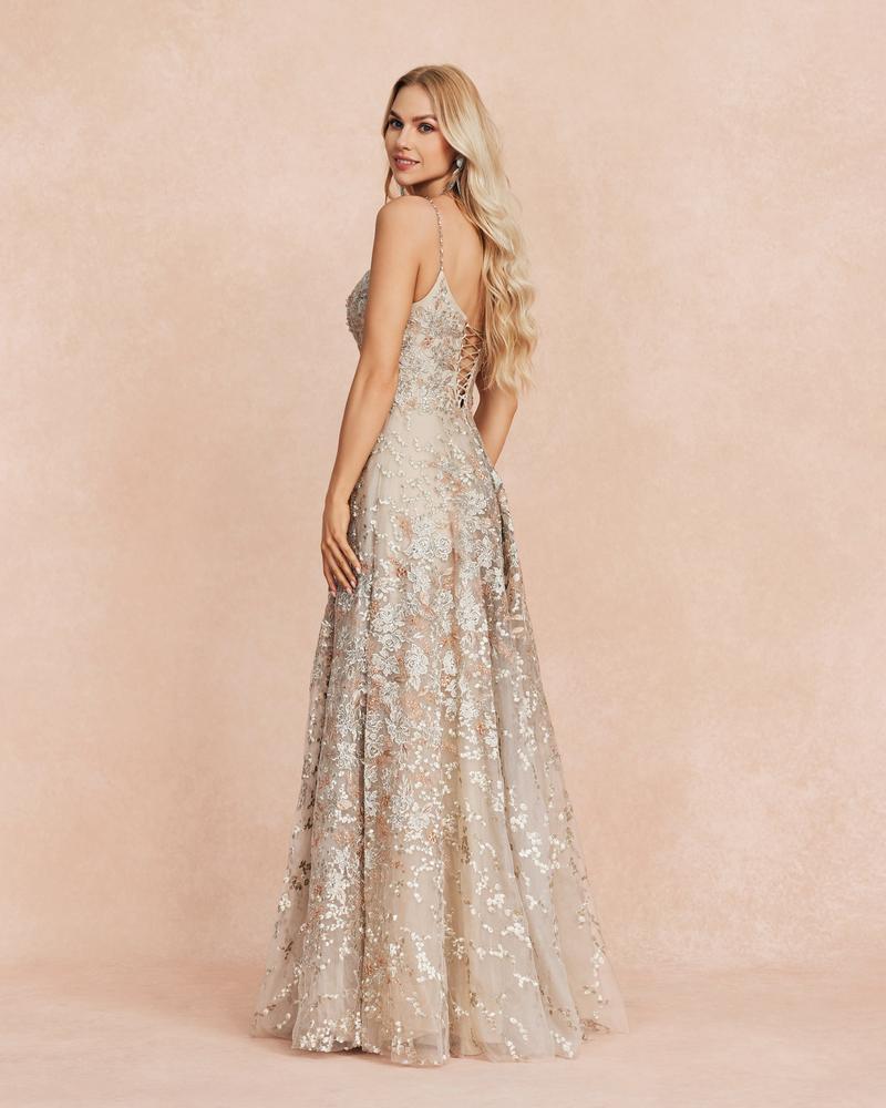JMT-526922 Champagne-Coloured Evening Dress for Women - Elegant Design and Premium Fabric
