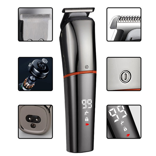 JMT-526922 Multifunctional Electric Hair Clipper with LCD Display and Multiple Accessories