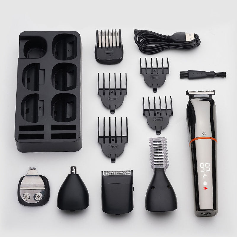 JMT-526922 Multifunctional Electric Hair Clipper with LCD Display and Multiple Accessories