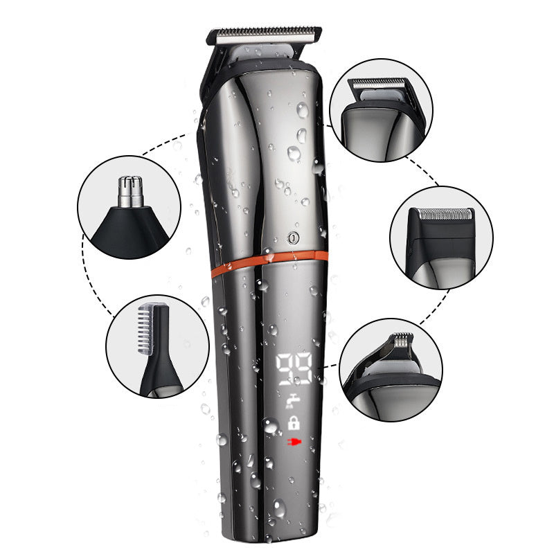 JMT-526922 Multifunctional Electric Hair Clipper with LCD Display and Multiple Accessories