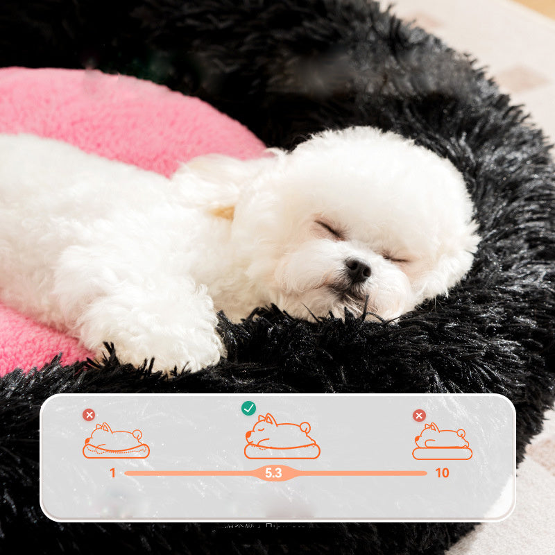 JMT-526986 Cozy Thickened Plush Dog and Cat Bed for Autumn and Winter - Warm Kennel Sleeping Mat