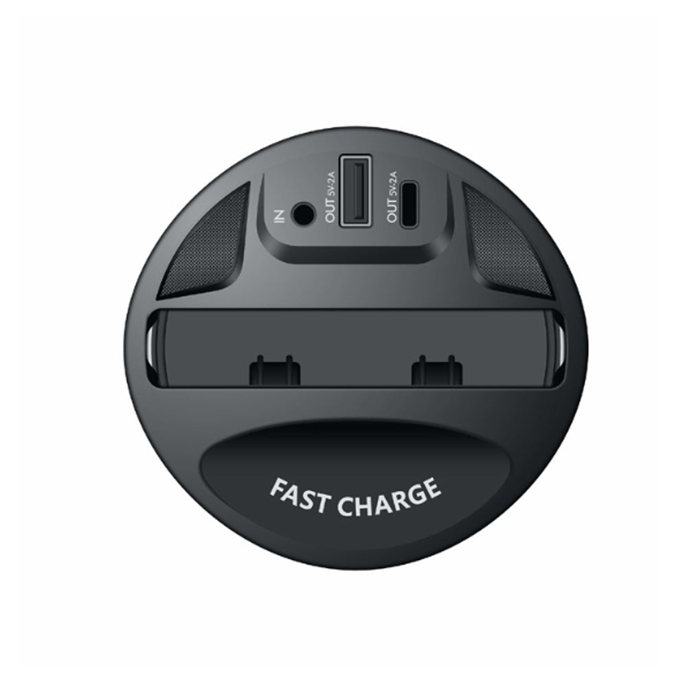 JMT-527370 Wireless Car Charger & Charging Source - Multifunctional Two-in-One Design, Black