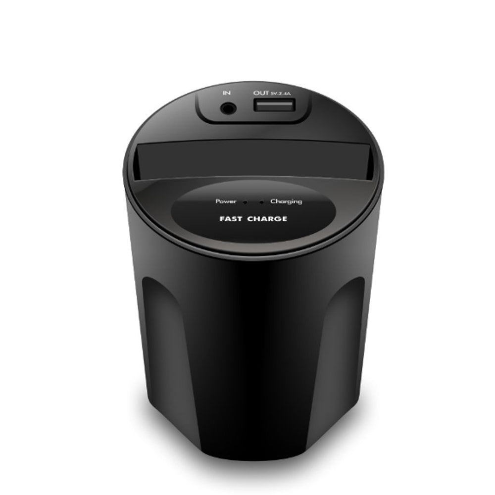 JMT-527370 Wireless Car Charger & Charging Source - Multifunctional Two-in-One Design, Black