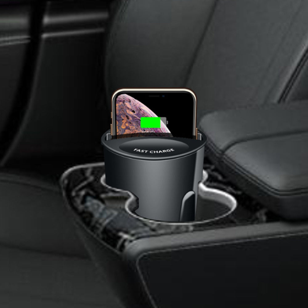 JMT-527370 Wireless Car Charger & Charging Source - Multifunctional Two-in-One Design, Black