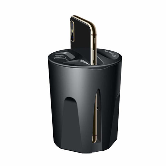 JMT-527370 Wireless Car Charger & Charging Source - Multifunctional Two-in-One Design, Black