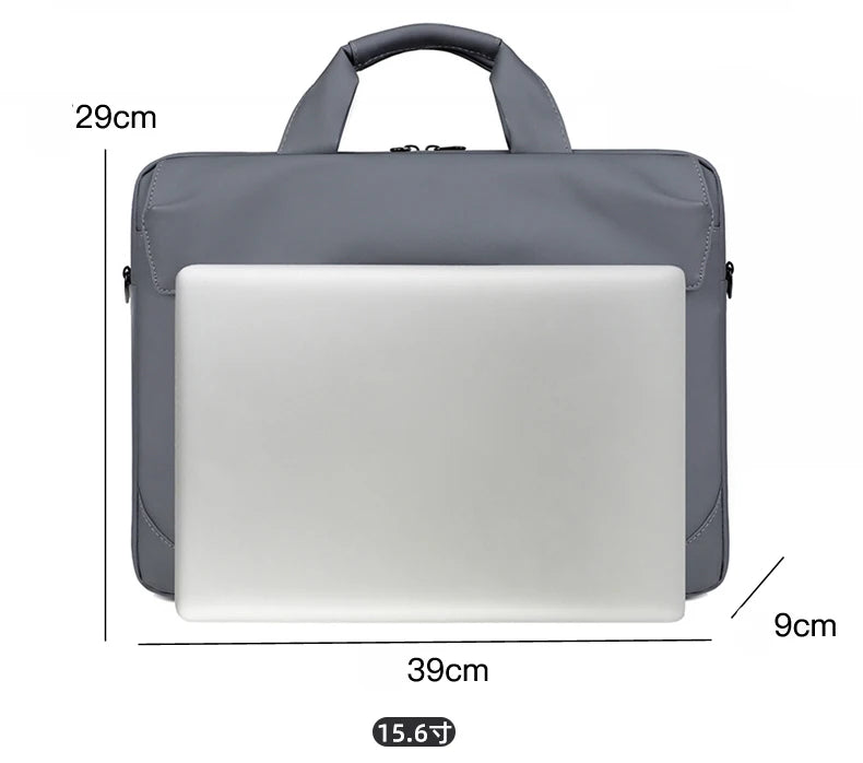 JMT-527498 Waterproof Lightweight 15.6 Inch Laptop Shoulder Briefcase with Large Capacity for Students