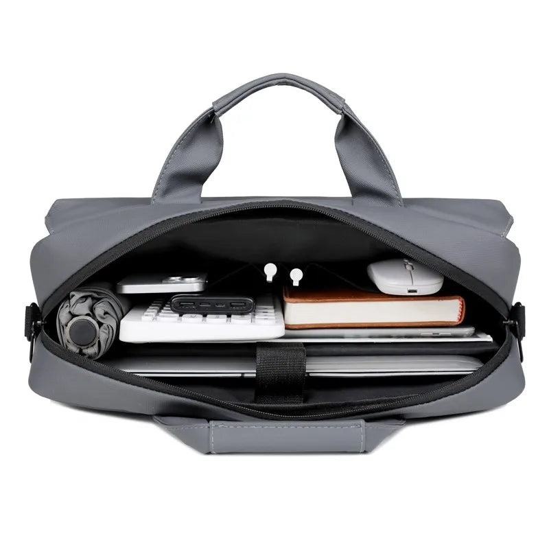 JMT-527498 Waterproof Lightweight 15.6 Inch Laptop Shoulder Briefcase with Large Capacity for Students