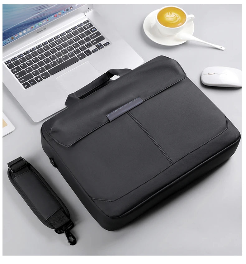 JMT-527498 Waterproof Lightweight 15.6 Inch Laptop Shoulder Briefcase with Large Capacity for Students