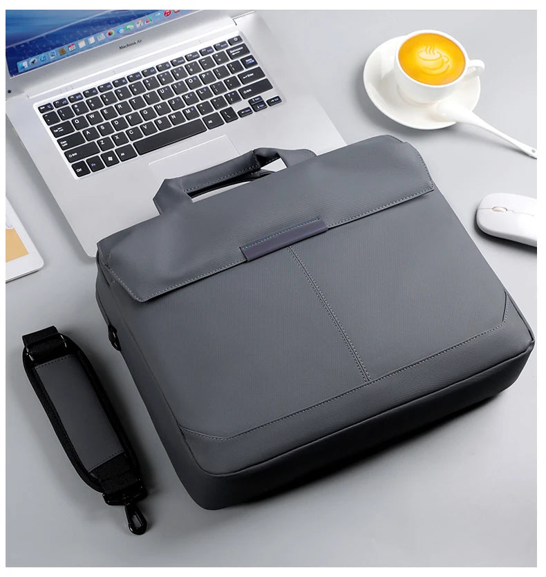 JMT-527498 Waterproof Lightweight 15.6 Inch Laptop Shoulder Briefcase with Large Capacity for Students