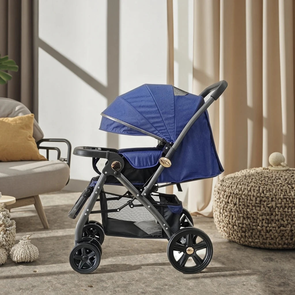 JMT-527690 Luxury Bidirectional Portable navy Blue Baby Pram Stroller for Newborn Travel