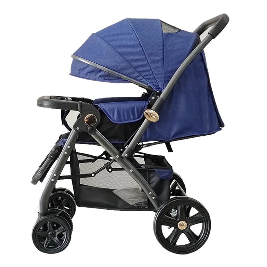 JMT-527690 Luxury Bidirectional Portable navy Blue Baby Pram Stroller for Newborn Travel