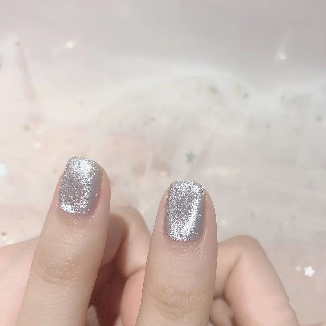 JMT-528138 Moonstone Silver White Cat Eye Gel Nail Polish - Smoothie Texture, 10g/ml, Ice Transparent Finish