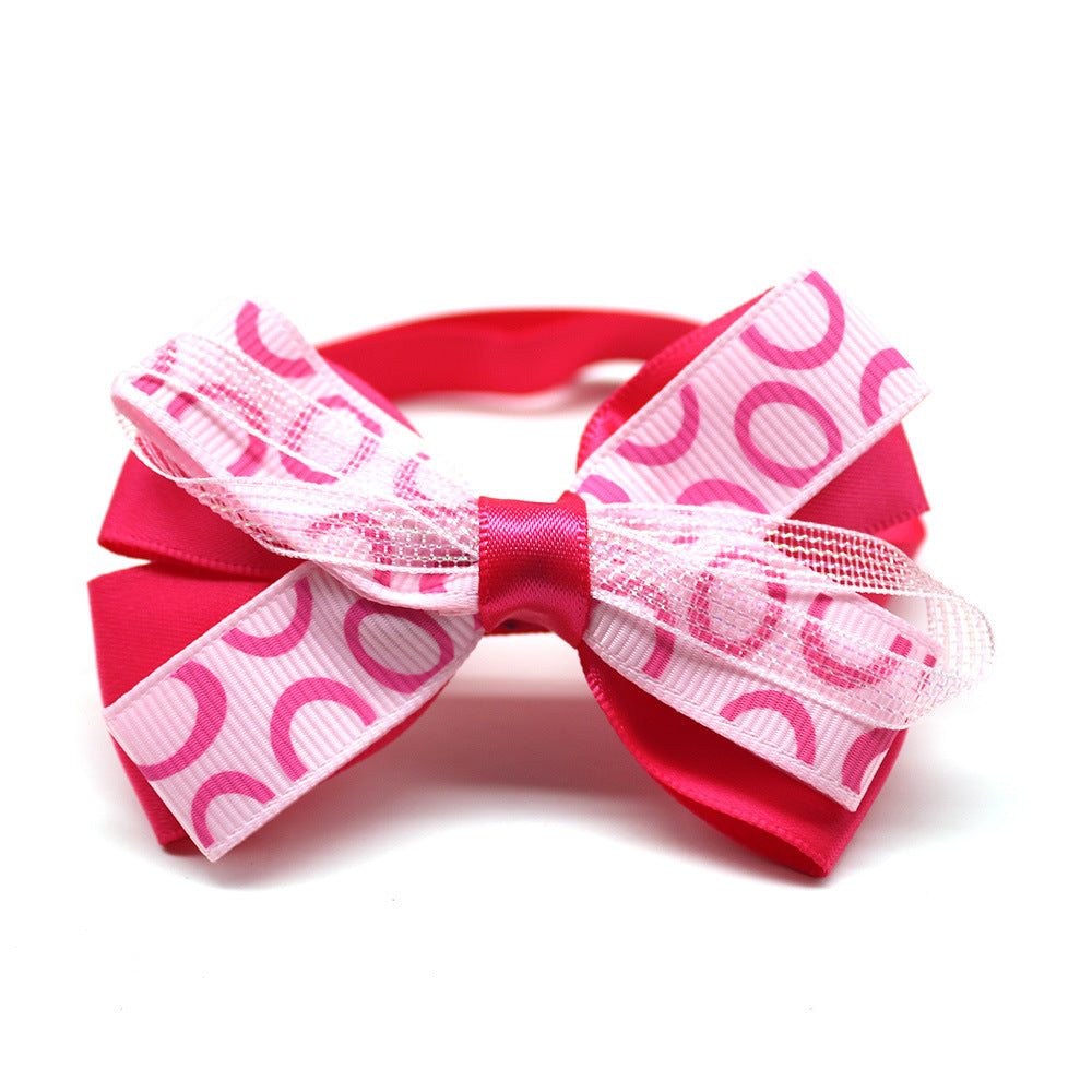 JMT-528650 Princess Style Pink Bow Tie for Dogs and Cats - Universal Fit, 20 Pieces