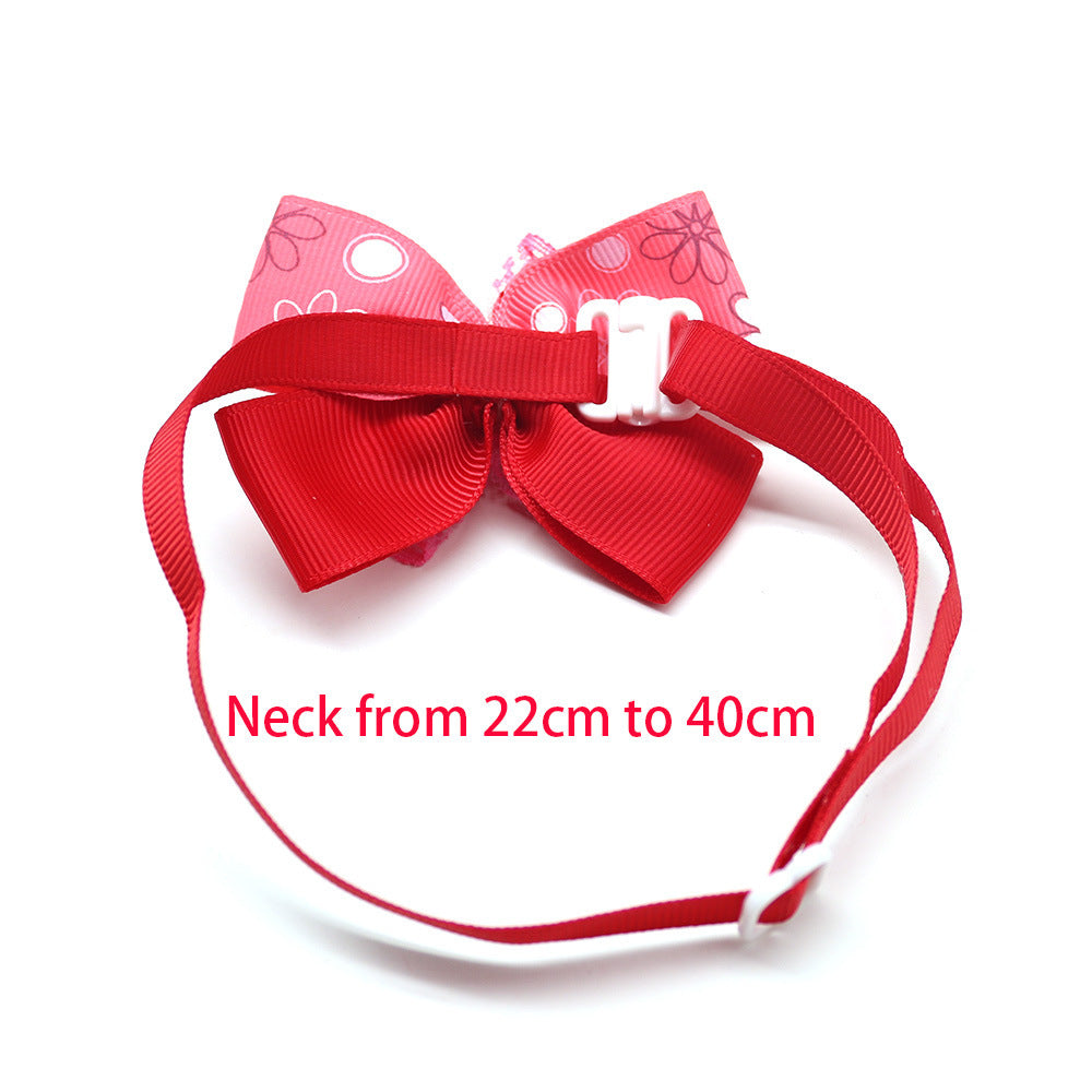 JMT-528650 Princess Style Pink Bow Tie for Dogs and Cats - Universal Fit, 20 Pieces