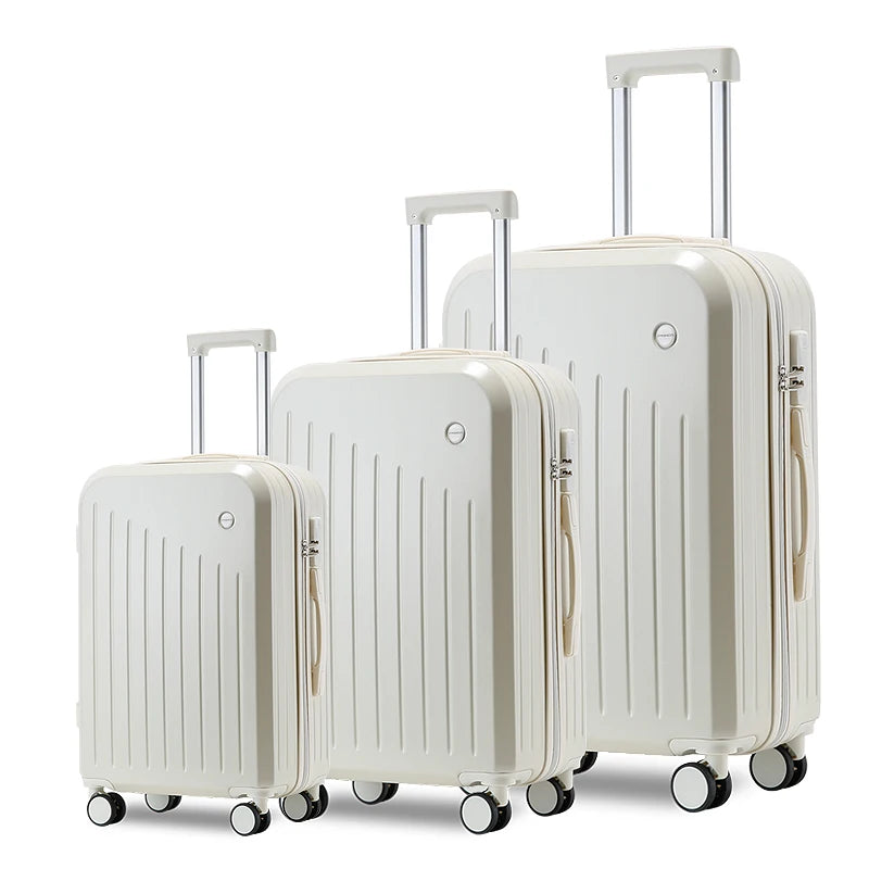 JMT-528714 Carry-On Trolley Bag with Wheels - Durable ABS Luggage Set for Female Travellers