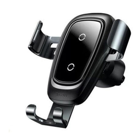 JMT-528842 360-Degree Rotating Qi Wireless Charger with Fast Charging for Mobile Phones and Cars - ABS, Aluminum Alloy, Glass Construction