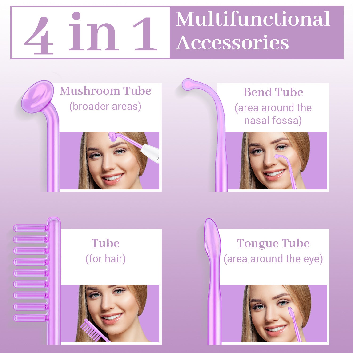 JMT-528970 High Wave Electrotherapy Rod Set for Wrinkle Removal and Skin Rejuvenation