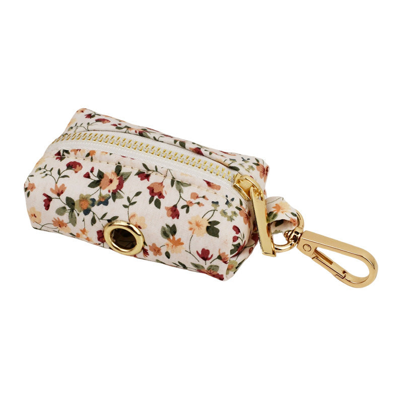 JMT-529162 Small White Flower Dog Collar and Leash Set with Bow and Vest - Five-Piece Accessory Collection