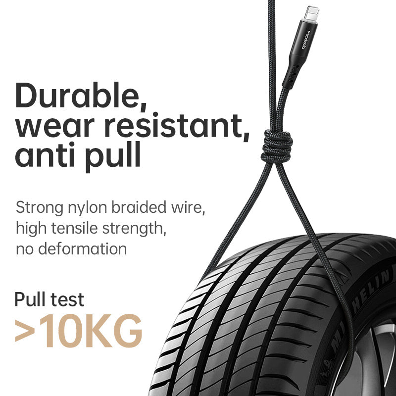 JMT-529162 USB Power-off Data Cable for Apple Devices, 1.2m Length, Single Head, Black