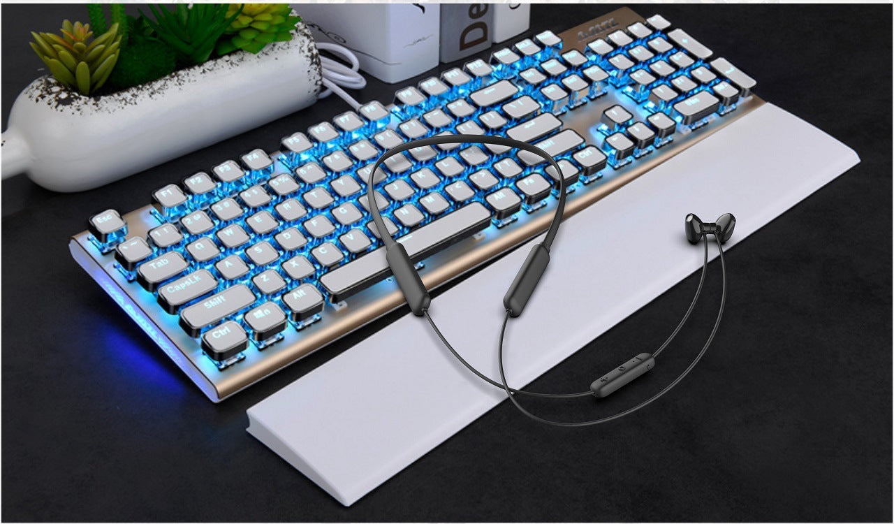 JMT-529802 Lightweight Neck-Mounted Bluetooth Headset with Magnetic Design – 15 Hours Music Playtime, 10 Hours Talk Time, Bluetooth 4.2