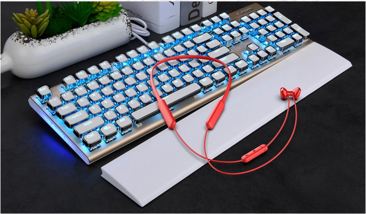 JMT-529802 Lightweight Neck-Mounted Bluetooth Headset with Magnetic Design – 15 Hours Music Playtime, 10 Hours Talk Time, Bluetooth 4.2