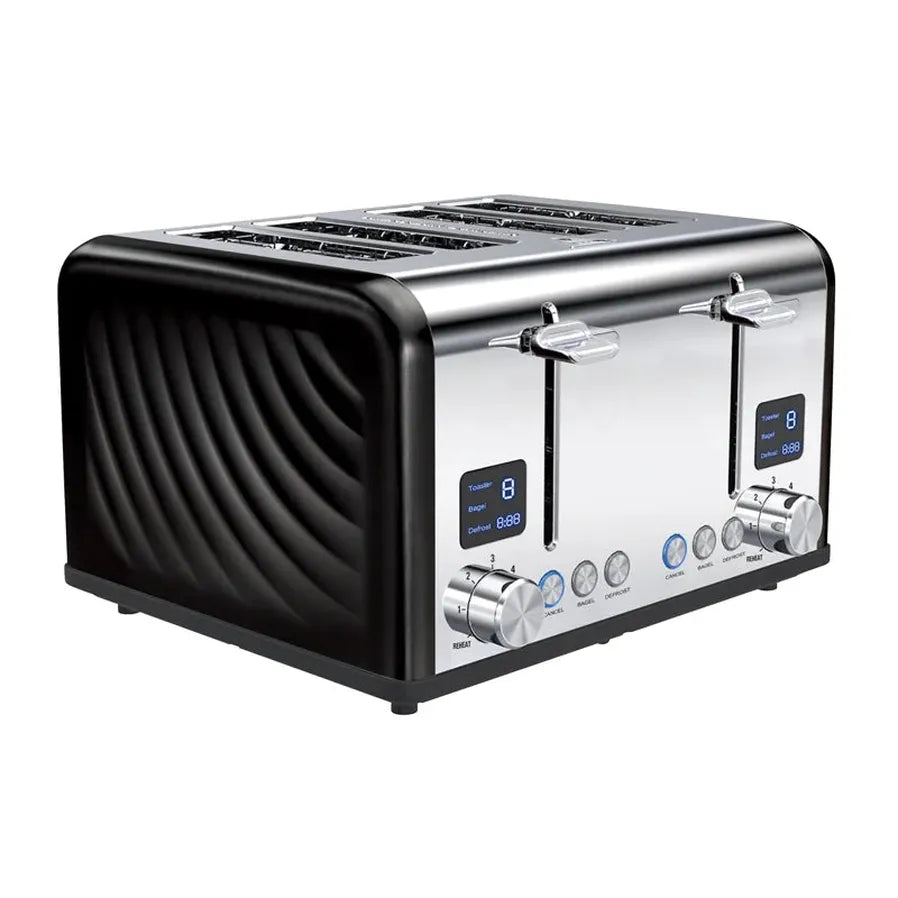 JMT-529930 Stainless Steel 4-Slice Toaster with Adjustable 1-6 Level Browning Control