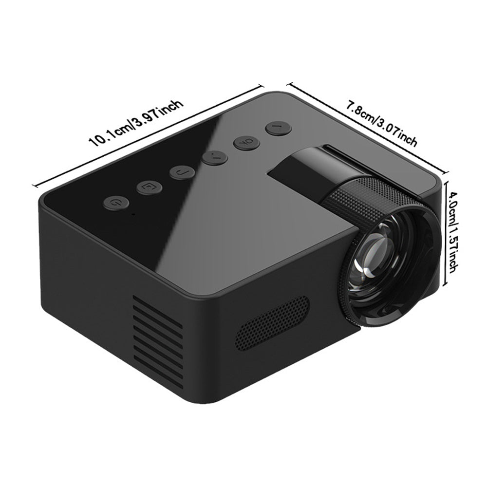 JMT-530314 Mini Portable Home Projector with Wireless Screen Mirroring, USB Power Supply, and Built-in Speaker - Compact and Lightweight Design
