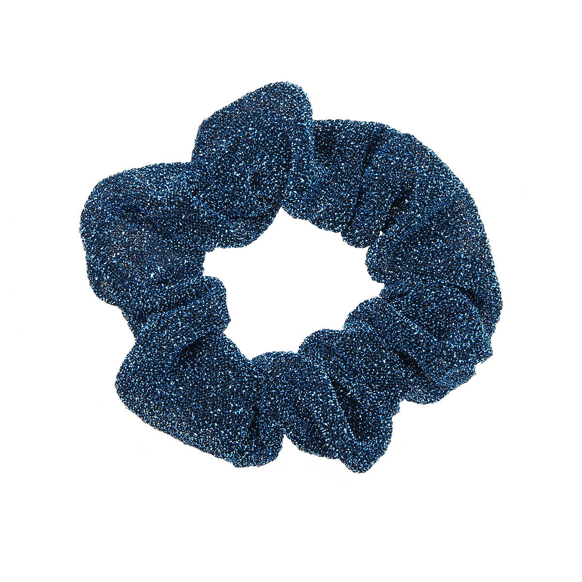JMT-530506 Glittering Large Intestine Headband for Women - Soft Cloth Hair Accessory in Blue, Black, Gray, Dark Coffee, Beige, and Rose Red