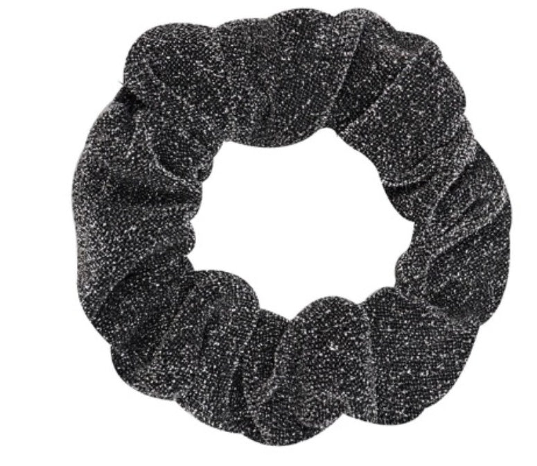 JMT-530506 Glittering Large Intestine Headband for Women - Soft Cloth Hair Accessory in Blue, Black, Gray, Dark Coffee, Beige, and Rose Red