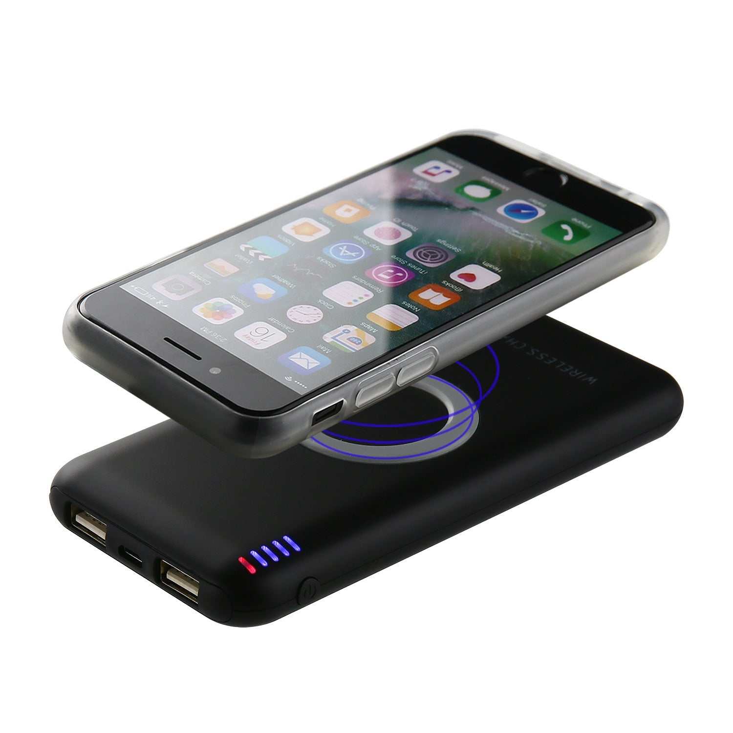 JMT-530826 Wireless Charging Mobile Power Bank - Compact Design with 2000mA Input 5V USB Interface
