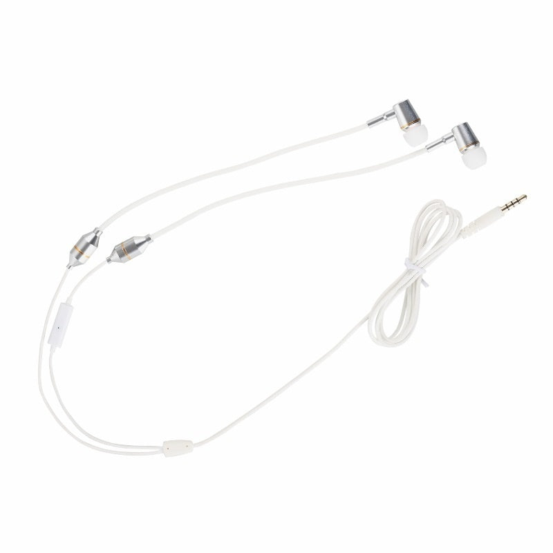 JMT-530954 In-ear Music Headset with Microphone and Air Conduit Radiation Protection, Wired, Black and Silver Options, 20-20000Hz Frequency Range