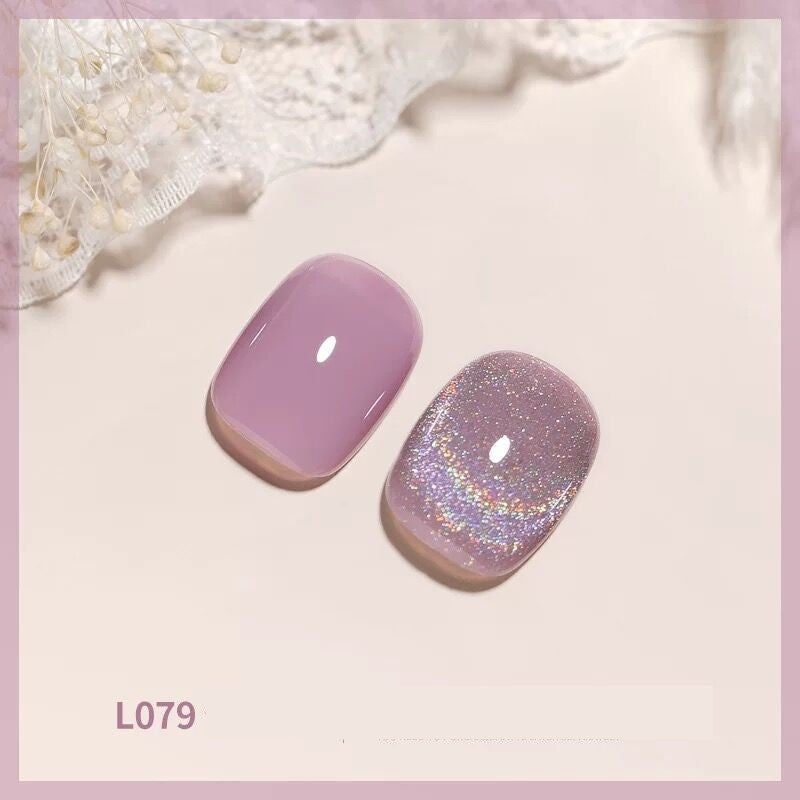 JMT-531594 Colorful Cat Eye Laser Nail Polish for UV Gel, Acrylic, and Natural Nails - 12ml