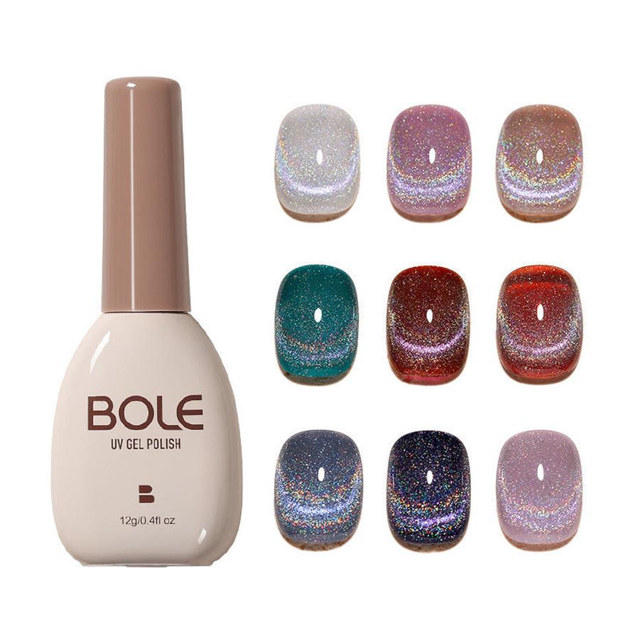 JMT-531594 Colorful Cat Eye Laser Nail Polish for UV Gel, Acrylic, and Natural Nails - 12ml